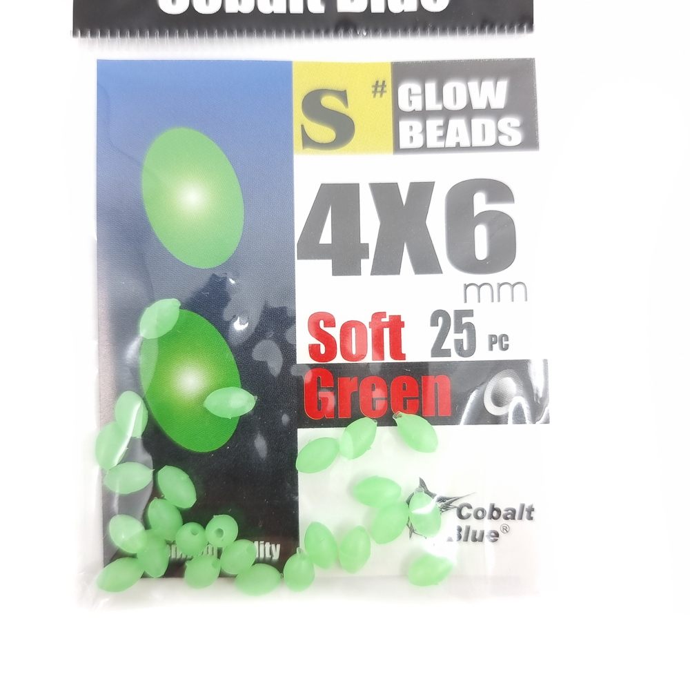 Seaglo Black/Green Silicone Plaice Beads - Veals Mail Order